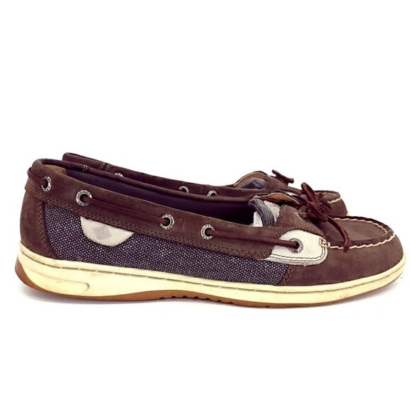 Sperry Women's 10M Angelfish Loafer Lace-Up Nautical Textured Boat Shoes - Picture 5 of 14